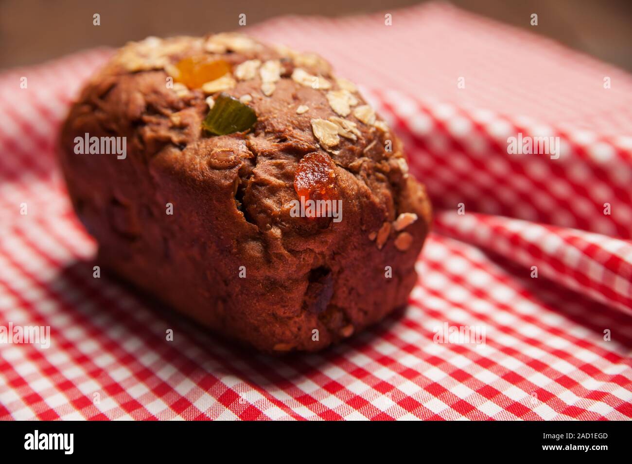 Rich fruit and nut cake Stock Photo Alamy