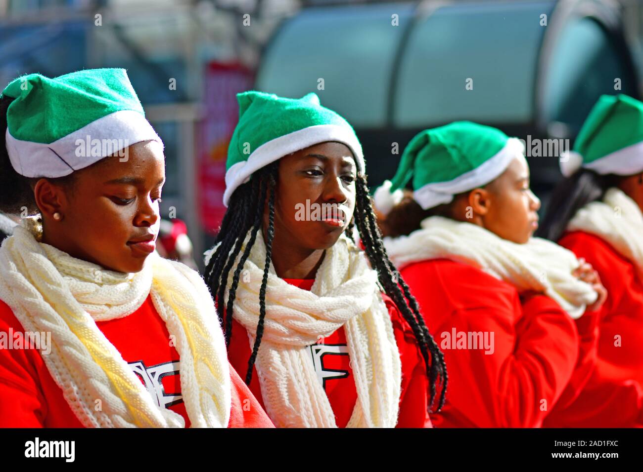 Kids marching in the Thanksgiving Day Parade in Charlotte, NC Stock Photo Alamy