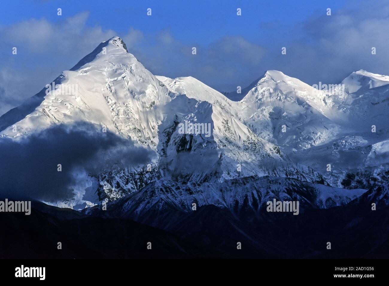 Peak of Mount Brooks at dusk / Denali National Park  -  Alaska Stock Photo