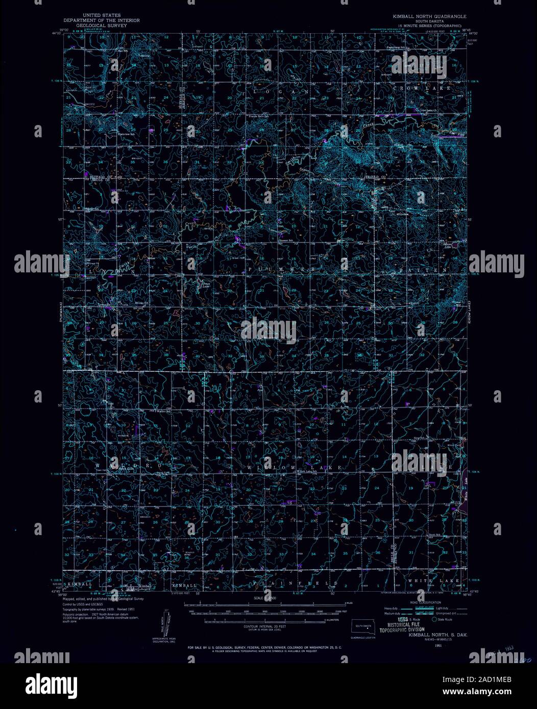 Map of kimball south dakota hires stock photography and images Alamy