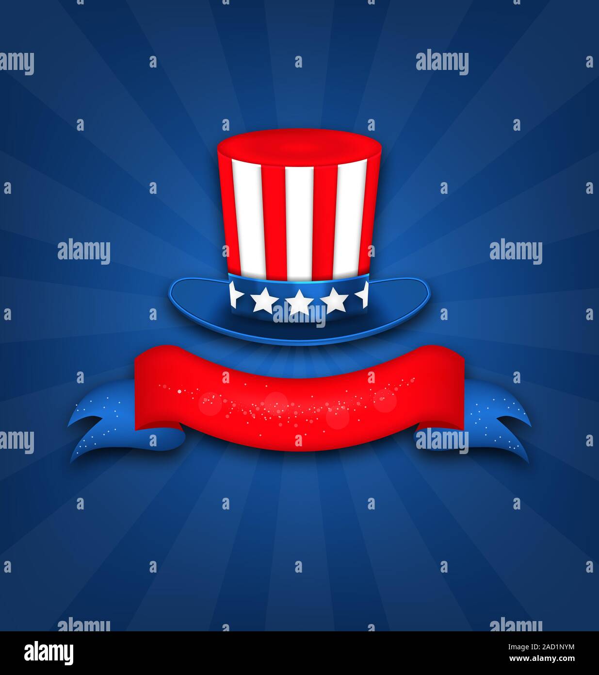 Abstract Background with Uncle Sam’s Hat Stock Photo - Alamy