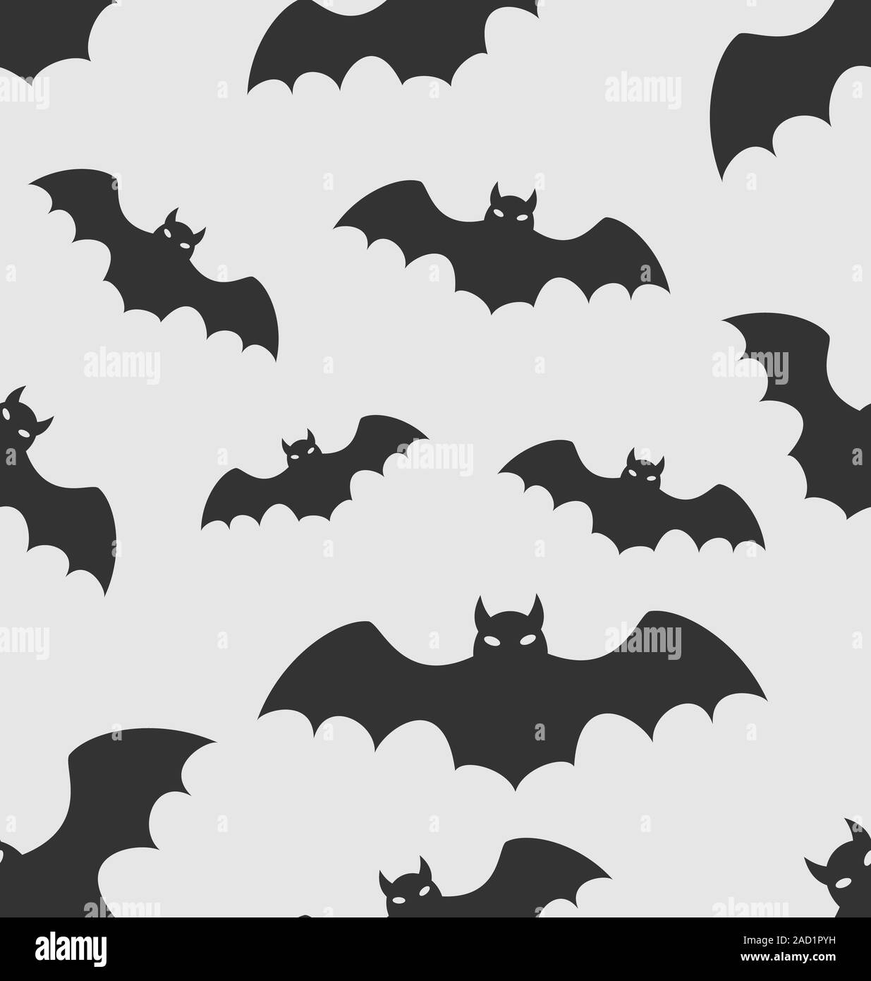 bat silhouettes - Halloween illustration Stock Photo - Alamy