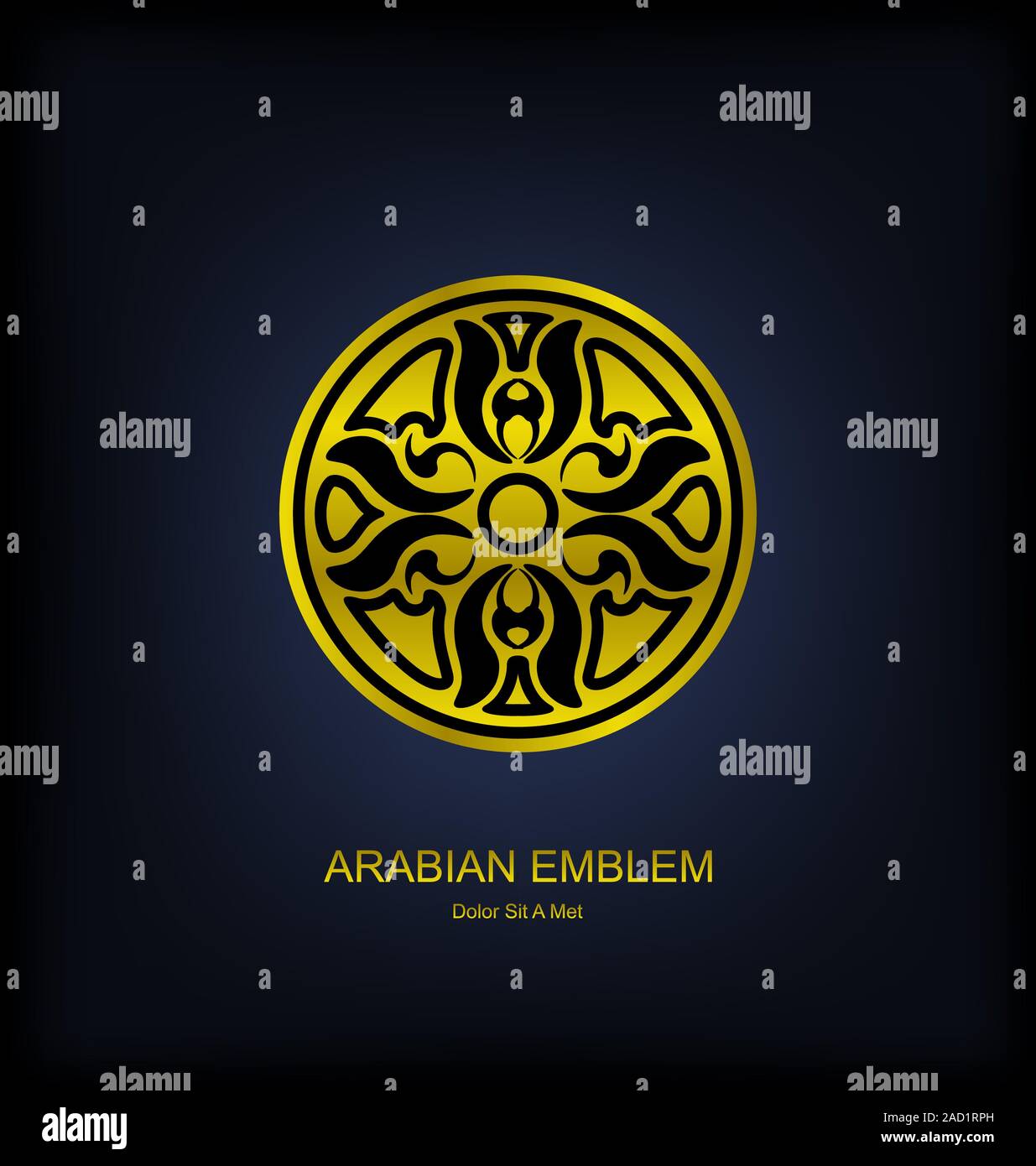 Traditional arabesque emblem hi-res stock photography and images - Alamy