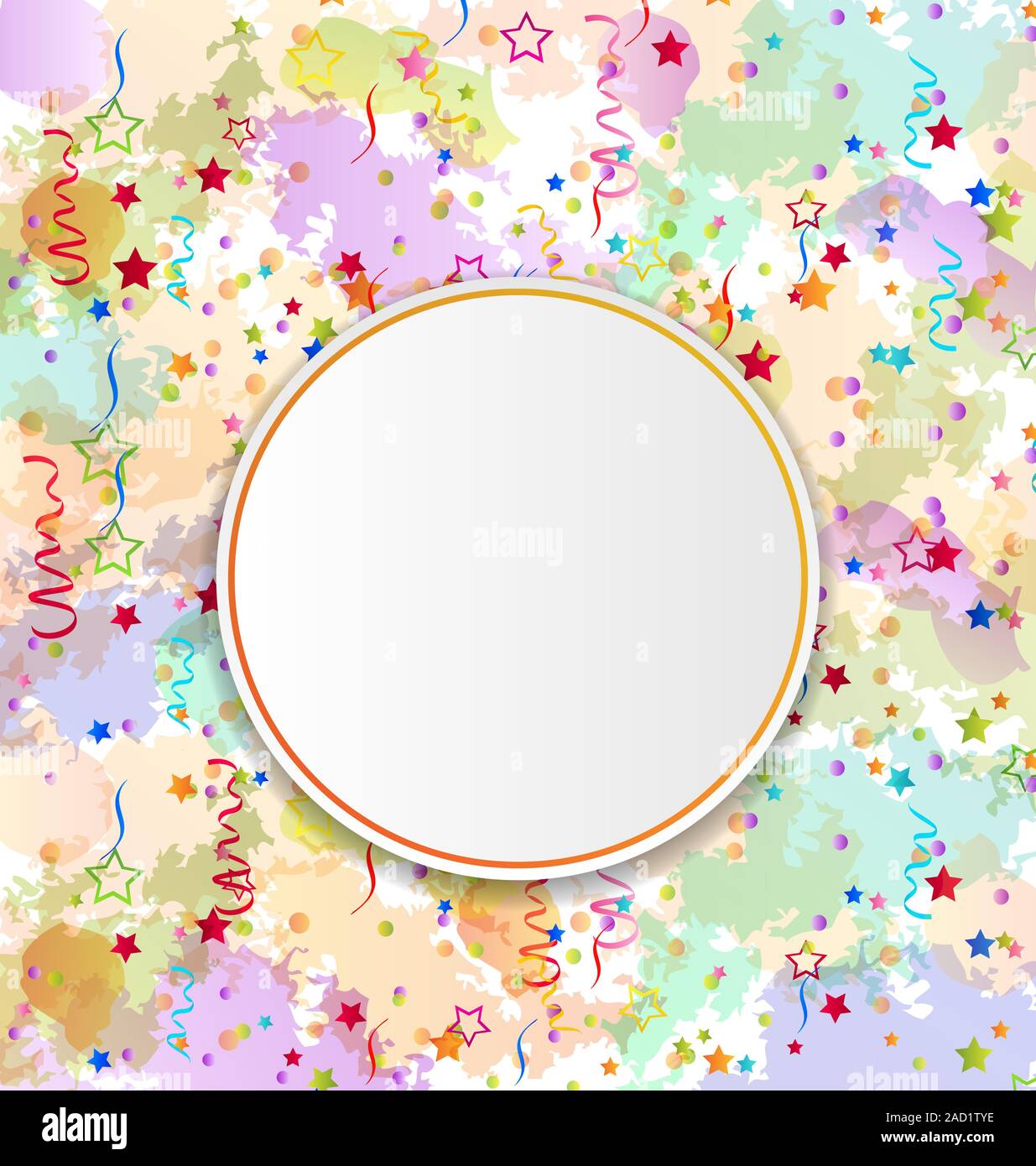 Confetti holiday card on grunge colorful backdrop Stock Photo Alamy