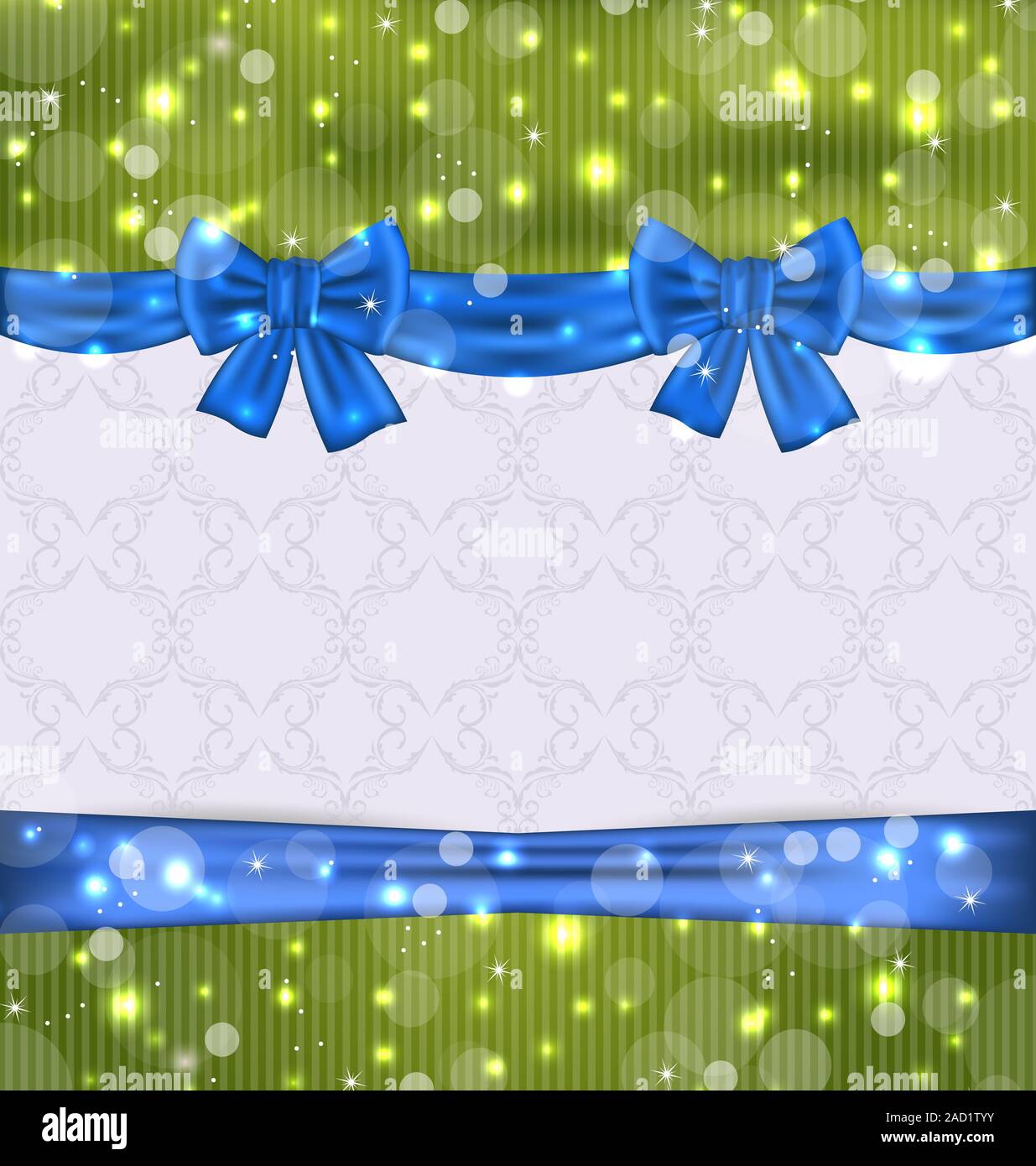 Christmas background with ribbon bows Stock Photo - Alamy