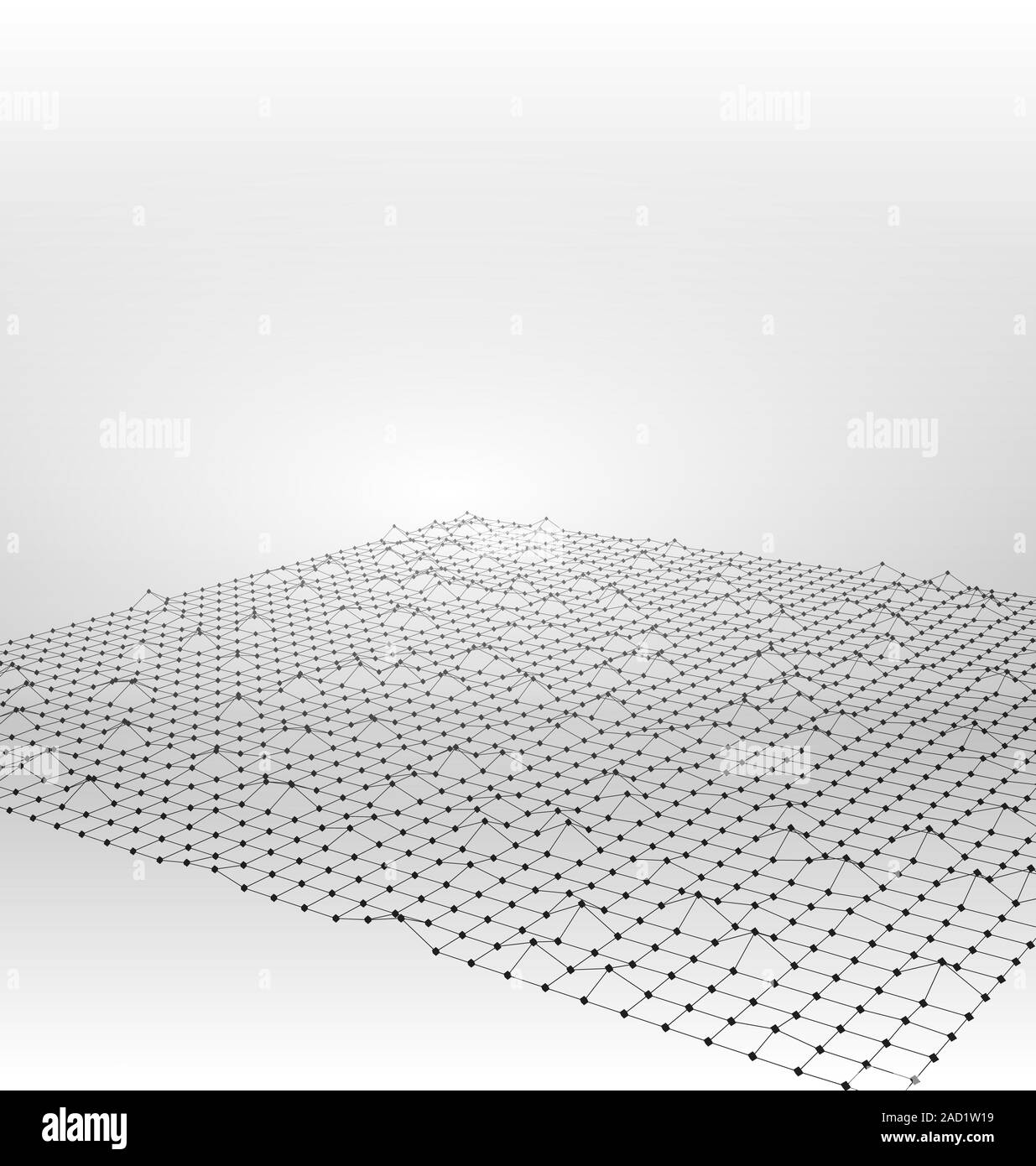 Wireframe Area Mesh Polygonal Surface Stock Photo