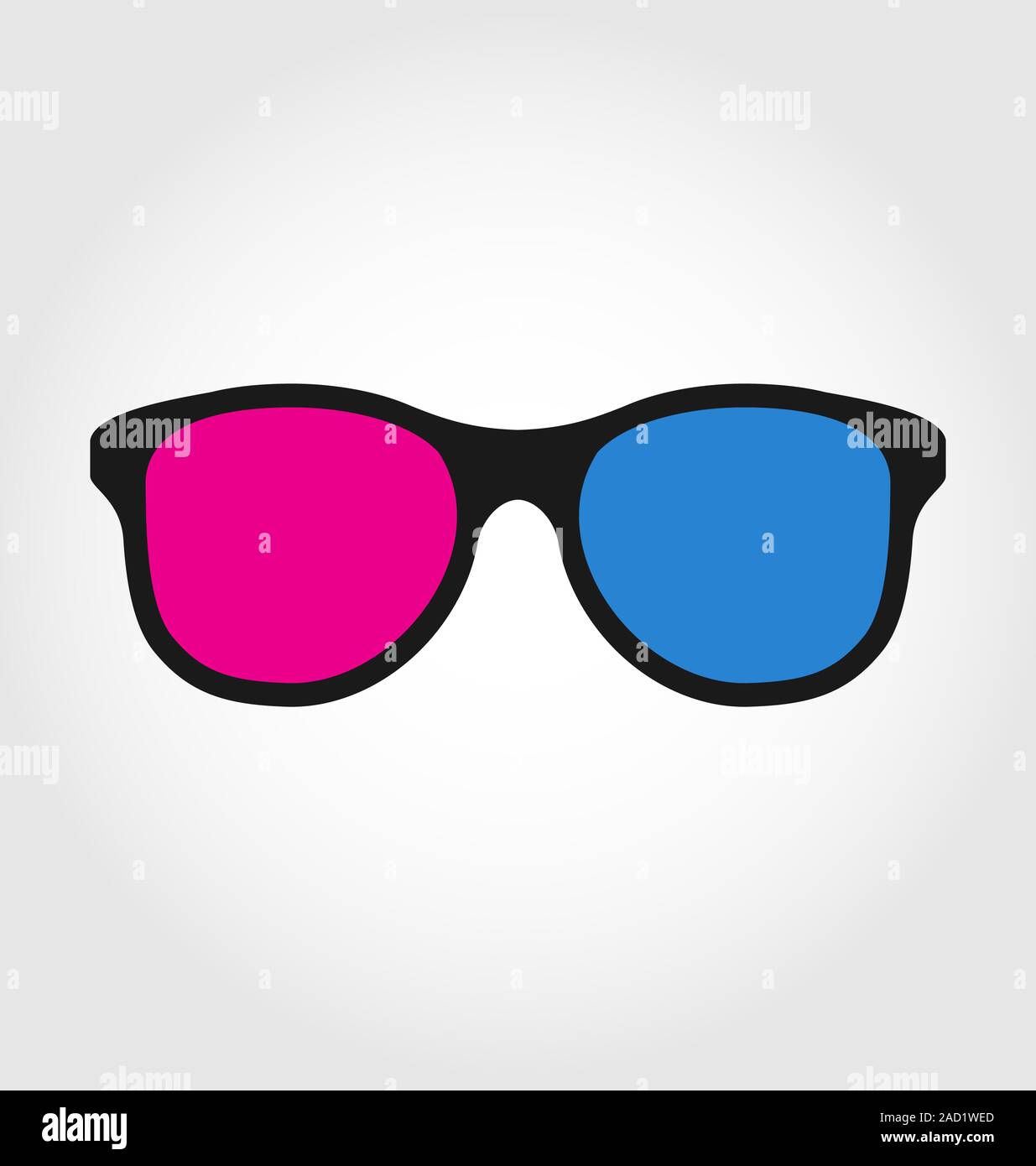 3d glasses red and blue on white background Stock Photo Alamy