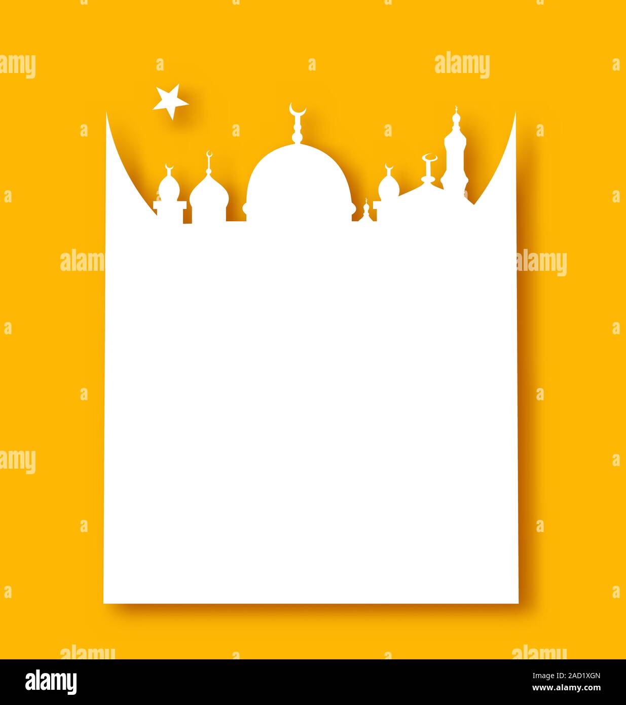 Greeting card template for Ramadan Kareem Stock Photo