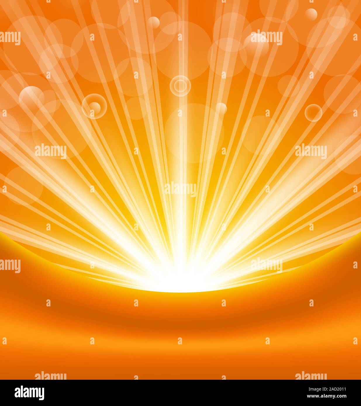 Abstract orange background with sun light rays Stock Photo - Alamy
