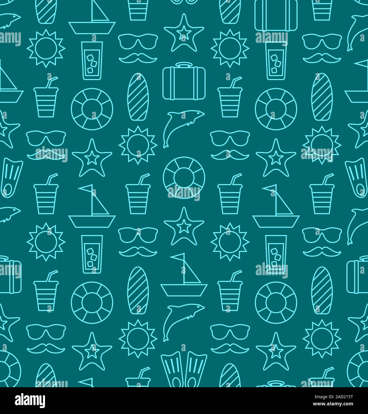 Seamless Texture with Hand Drawn Vocation Objects and Icons Stock Photo ...