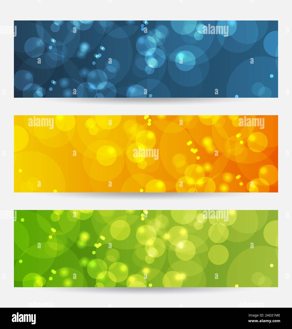 Set of abstract backgrounds with bokeh effect Stock Photo - Alamy