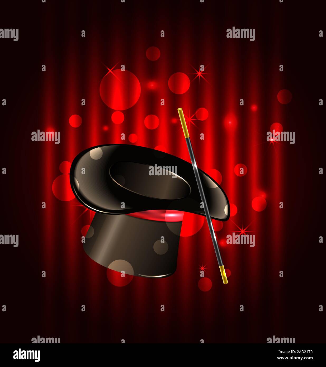 Top hat and magic wand hires stock photography and images Alamy