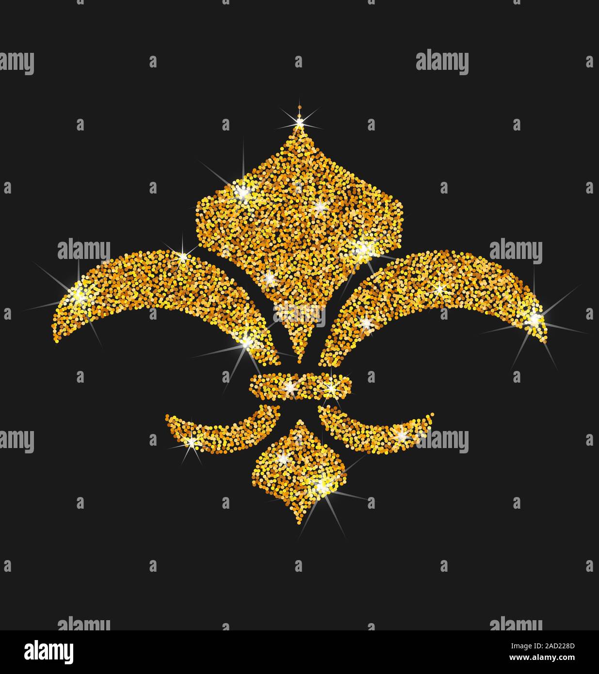 Icon of Fleur de Lis with Glitter Surface Stock Photo - Alamy