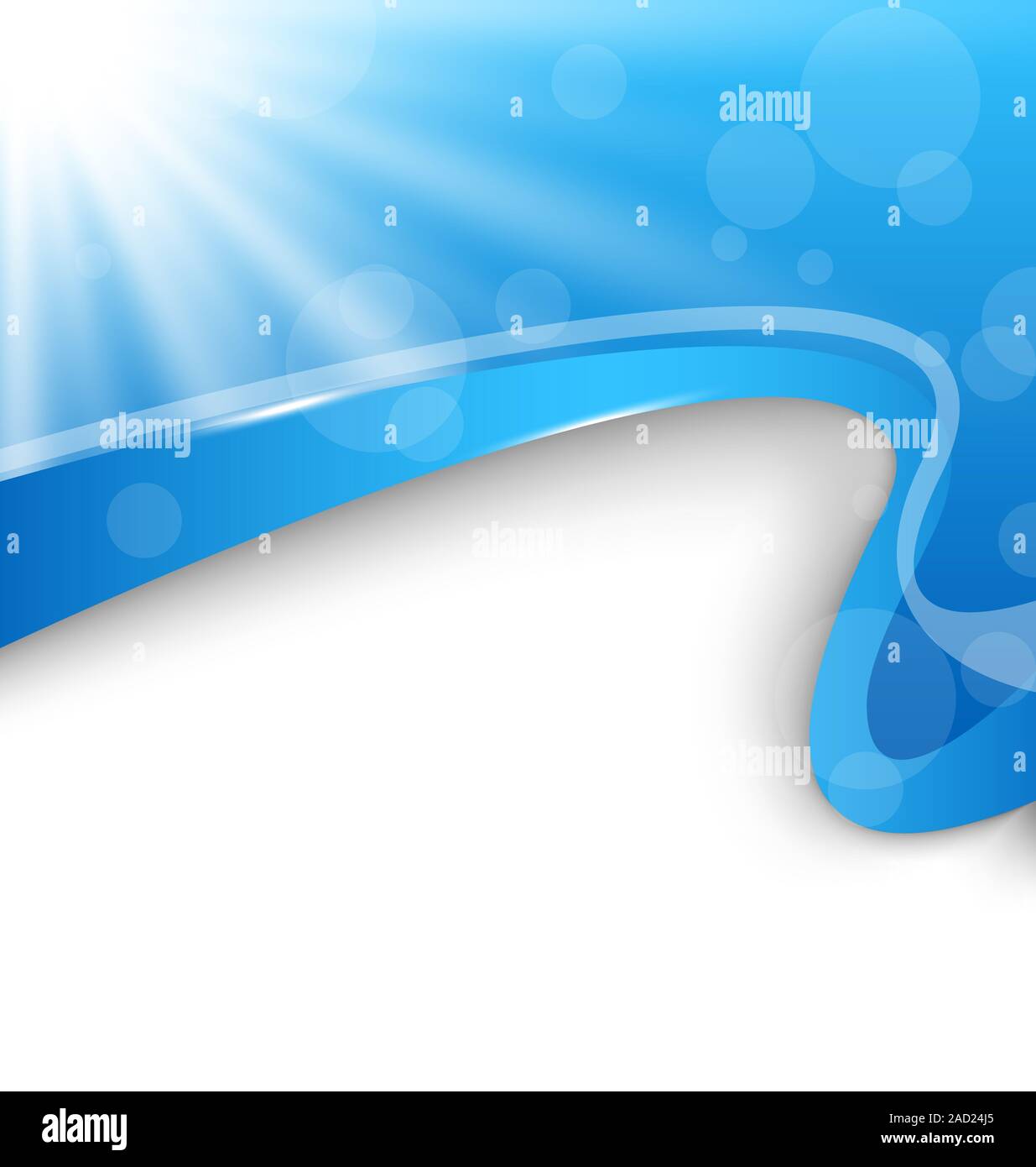 Abstract wavy background with blue rays Stock Photo - Alamy