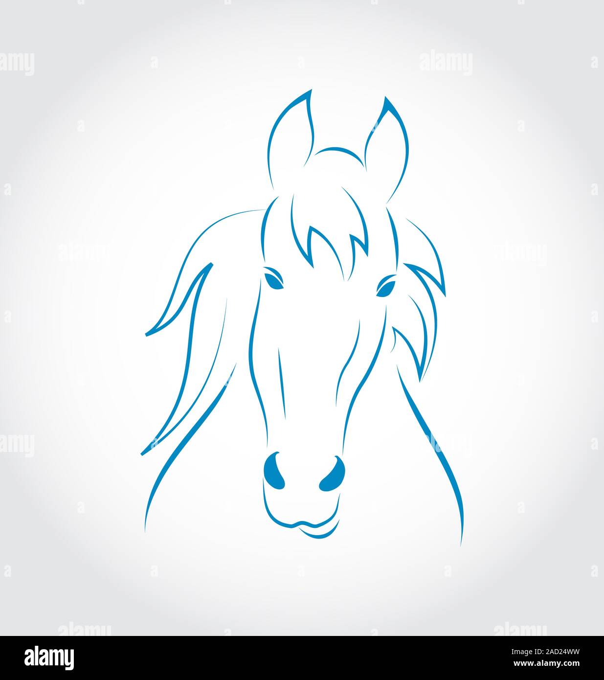 Symbol outline head horse isolated on white background Stock Photo - Alamy