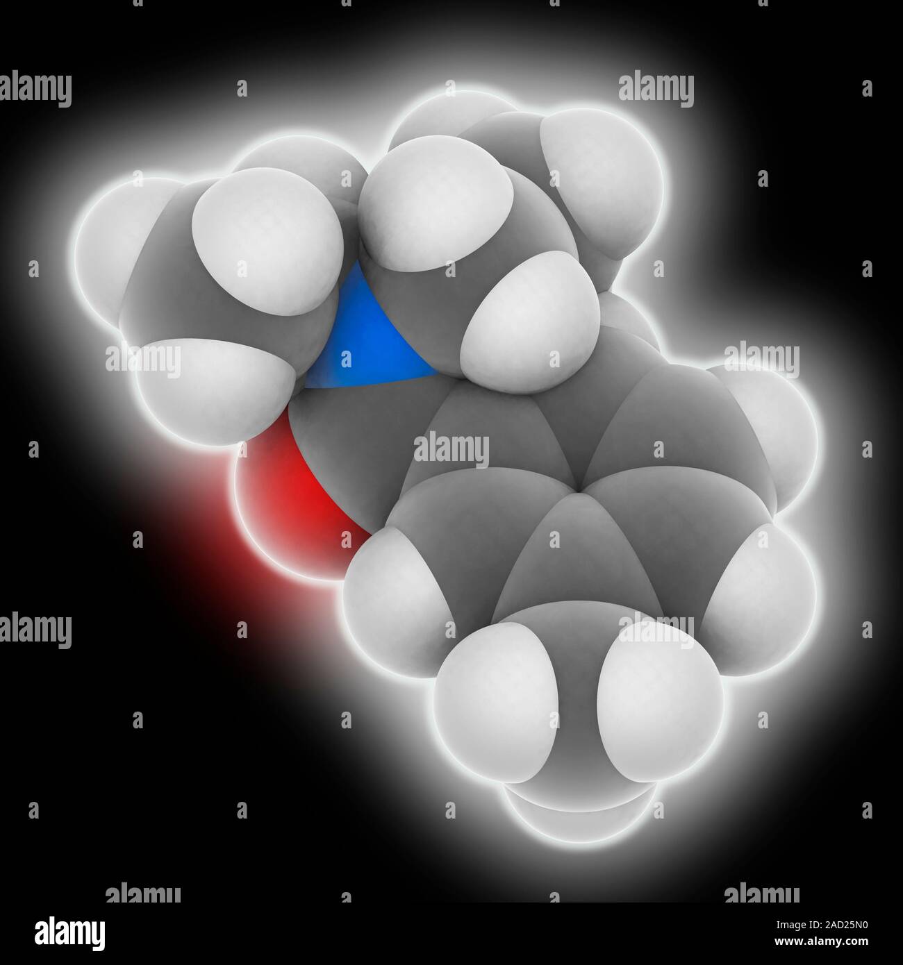 DEET insect repellent. Molecular model of the insect repellent