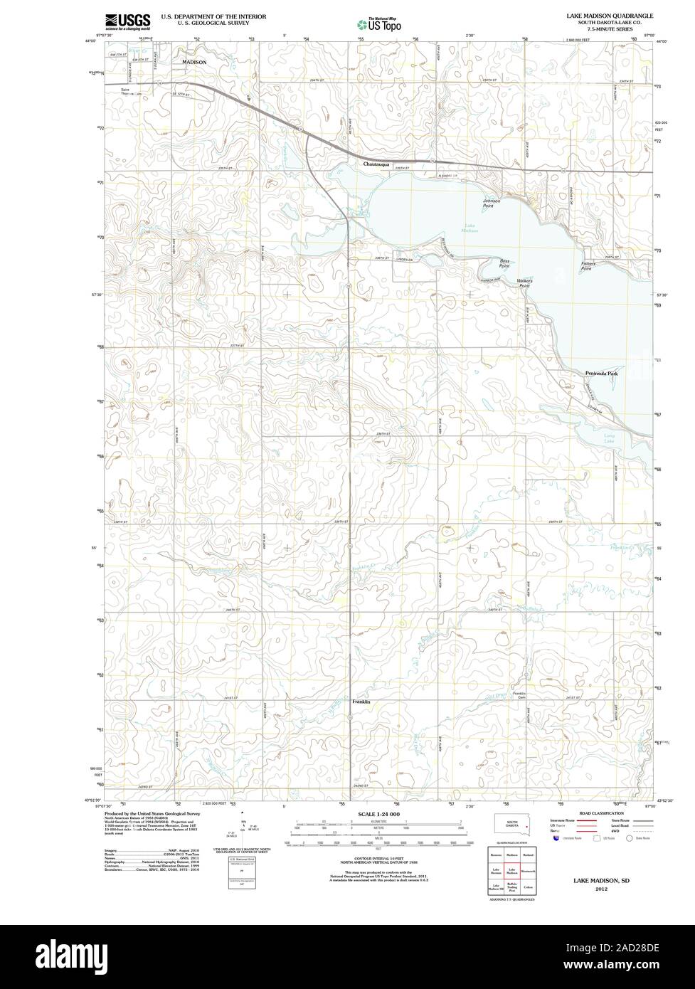 Madison south dakota map hires stock photography and images Alamy