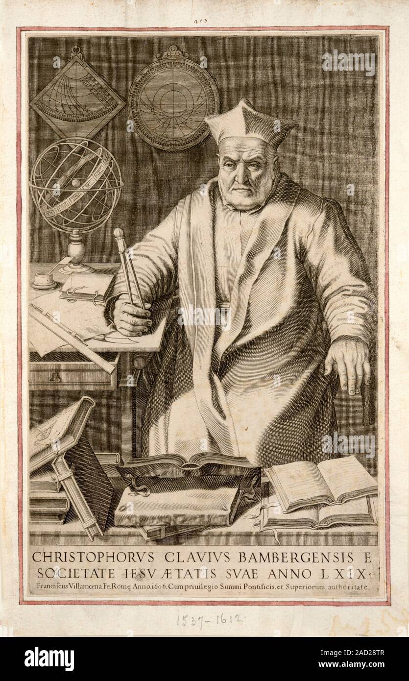 Portrait of Christopher Clavius (1538 1612), German Jesuit