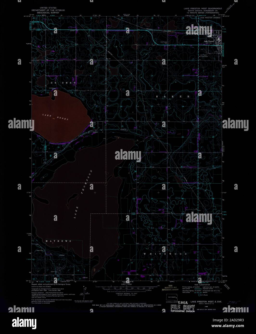Lake preston south dakota map hires stock photography and images Alamy