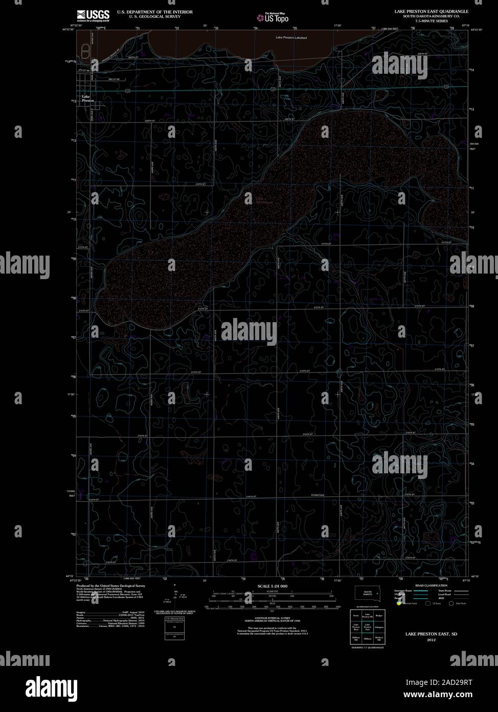 Map of lake preston hires stock photography and images Alamy