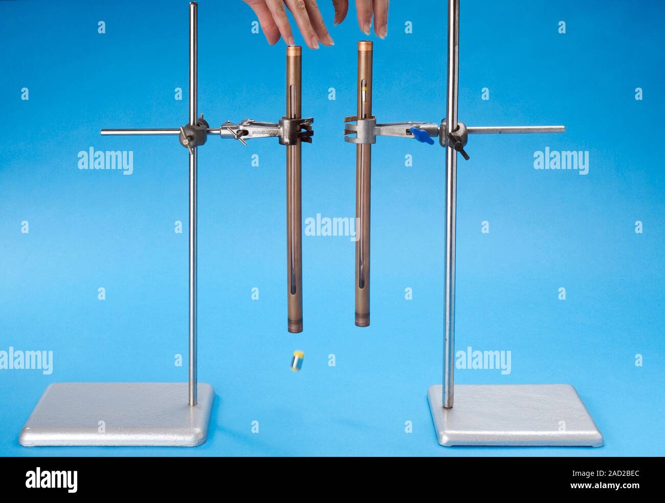 Investigating Lenz's Law. Lenz's law states that a falling down