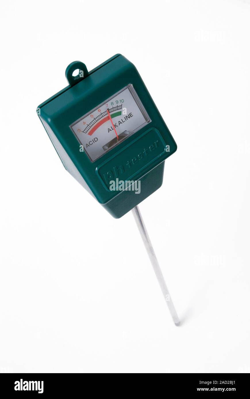Soil pH probe. Device used to test the pH (acidity) of soil Stock Photo