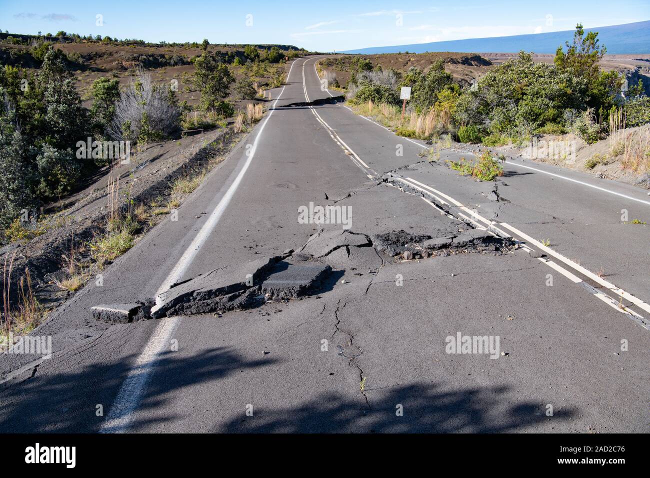 Earthquake damage road hawaii hi-res stock photography and images - Alamy