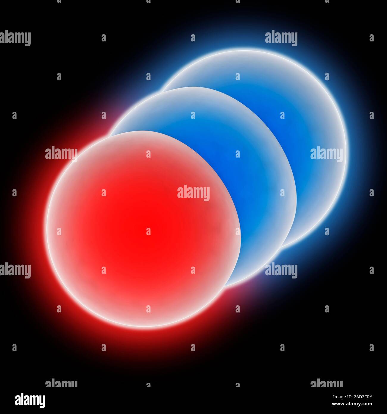 Nitrous oxide. Molecular model of the gas nitrous oxide (N2.O), also
