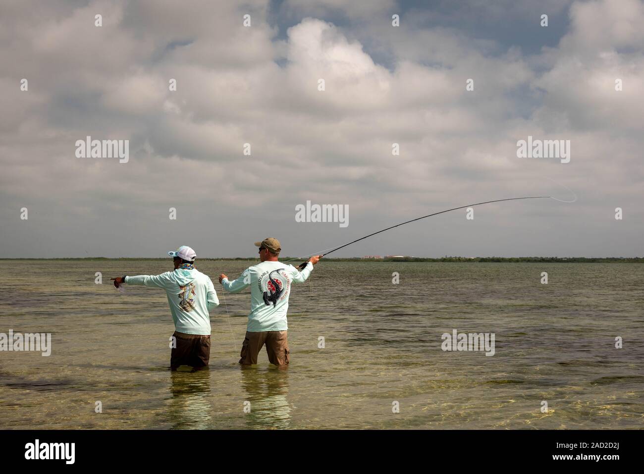 Ambergris Caye, Belize November, 16, 2019. A Belizean fishing guide