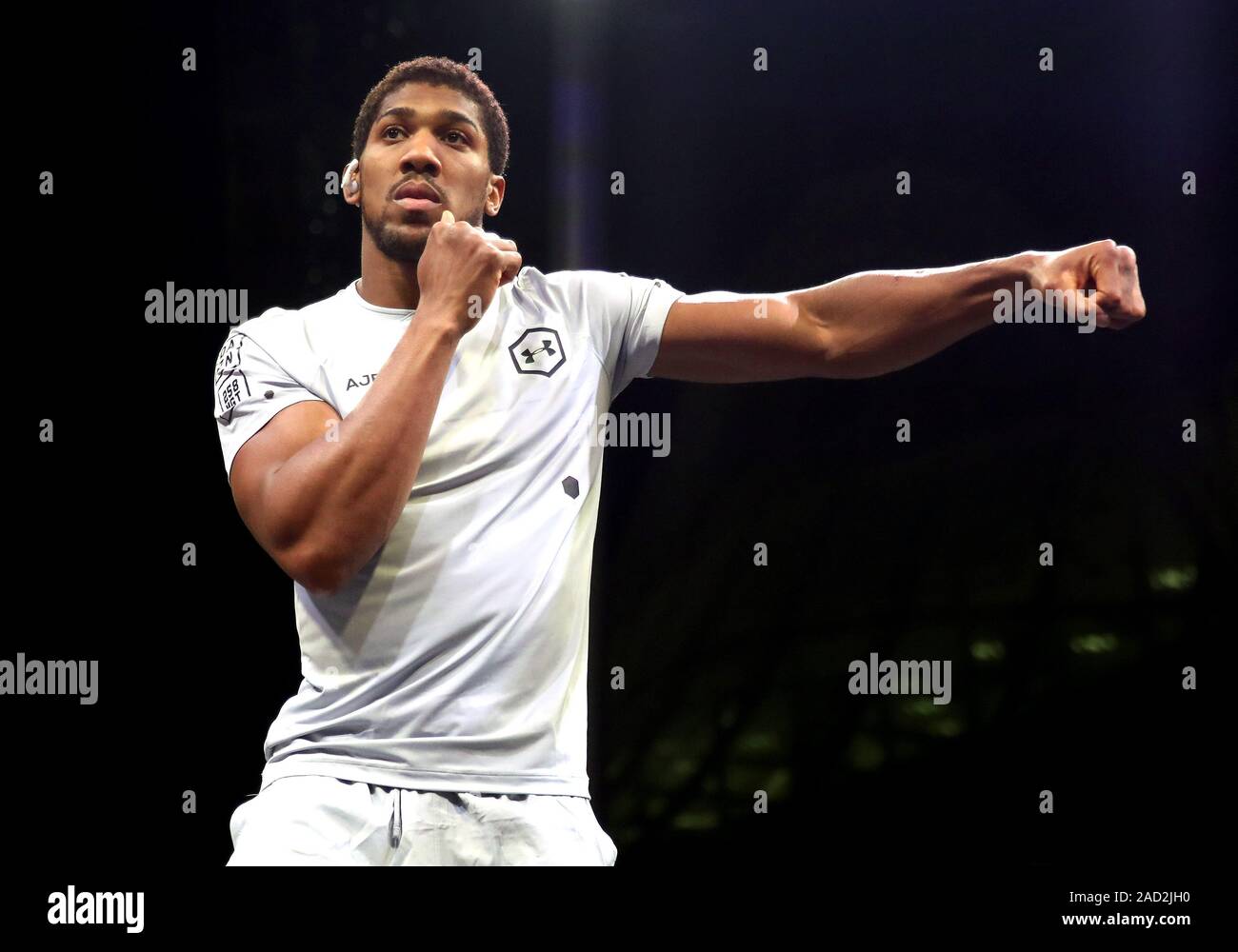 Anthony Joshua at the Public Investment Fund office complex in Riyadh. Stock Photo