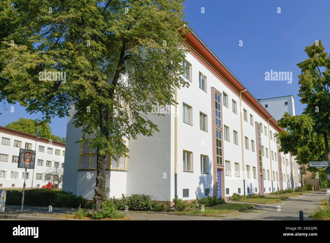 UNESCO Welterbe Großsiedlung 'Weiße Stadt', Emmentaler Straße, Reinickendorf, Berlin, Deutschland Stock Photo