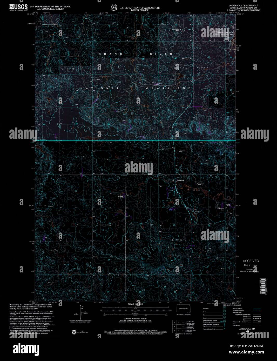 Map of lodgepole hires stock photography and images Alamy