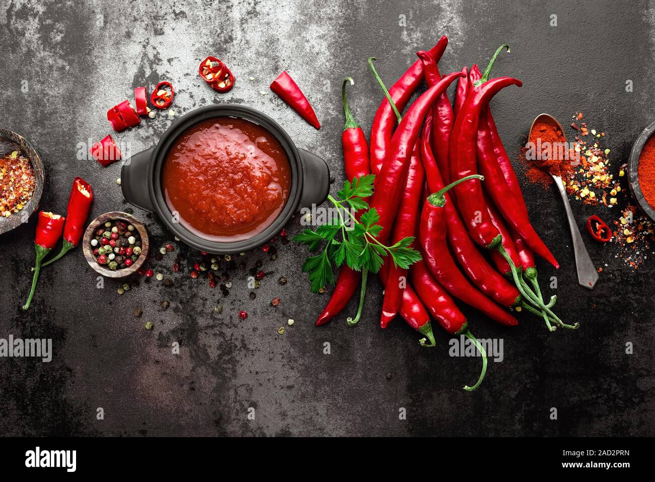 spicy chili sauce, ketchup Stock Photo Alamy