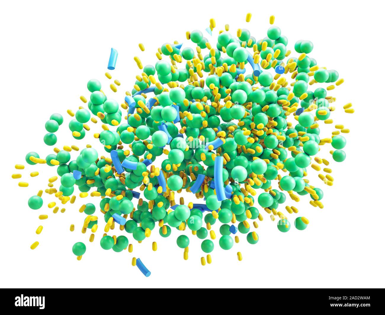 Lowdensity lipoprotein degradation. Computer illustration showing the
