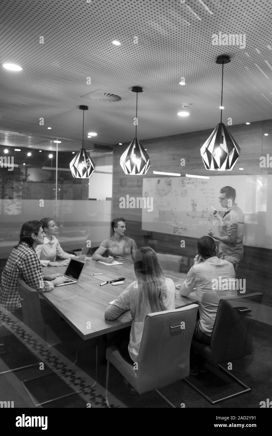 People team laptop startup Black and White Stock Photos & Images - Alamy