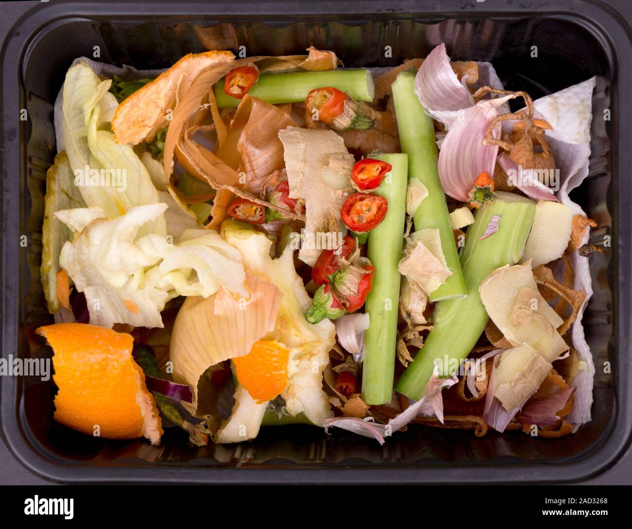 These kitchen waste items, mainly fruit and uncooked vegetable peelings