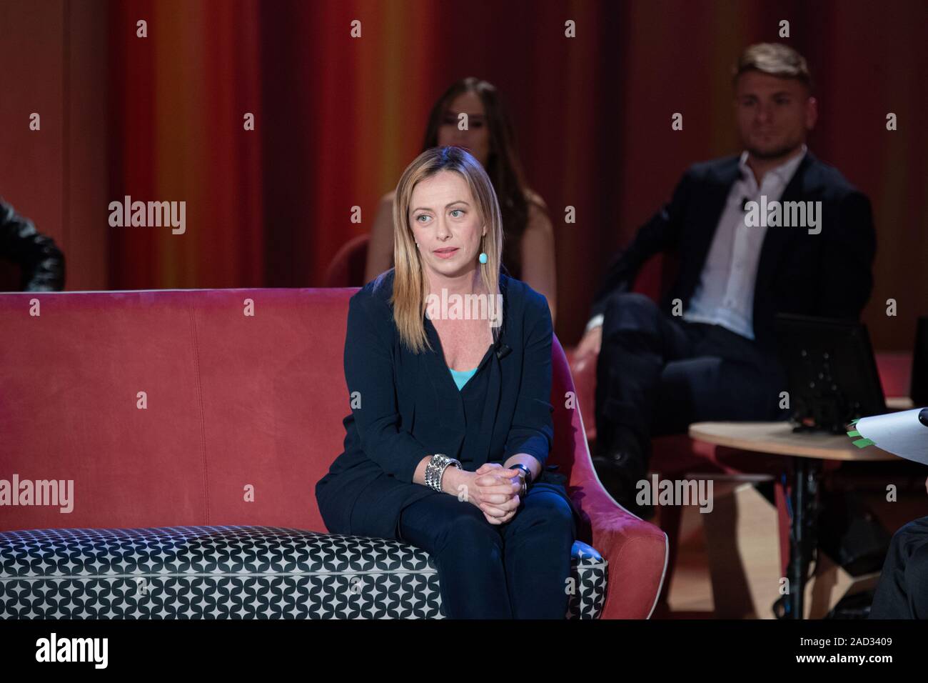 Giorgia Meloni attends at 'Maurizio Costanzo Show' Stock Photo
