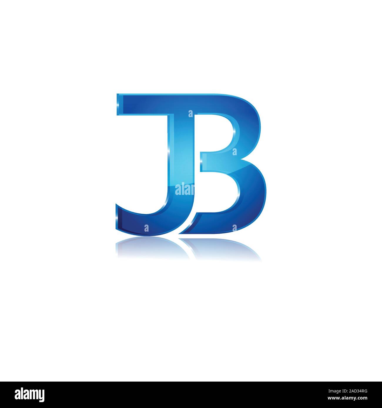 J&B Initial logo. Initial JB logo template vector design. Minimalist JB letter logo vector illustration Stock Vector