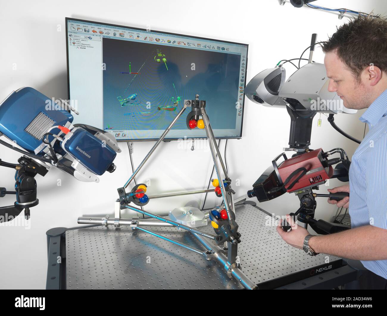 Instrumentation measurement testing. Researchers testing highprecision
