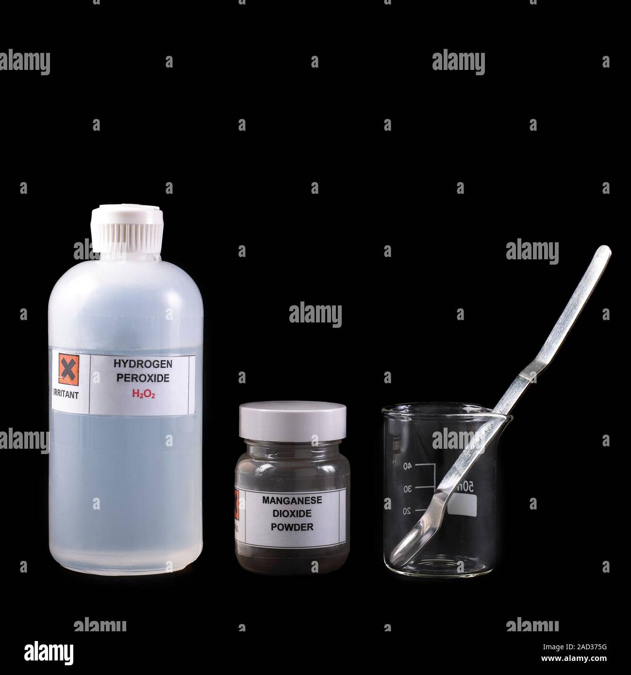 Decomposition of hydrogen peroxide. Here we have hydrogen peroxide ...