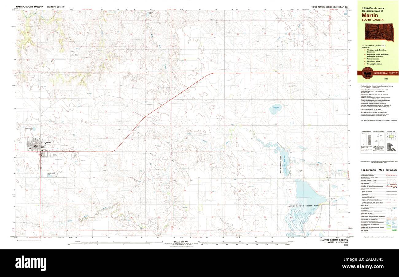 Map of martin south dakota hires stock photography and images Alamy