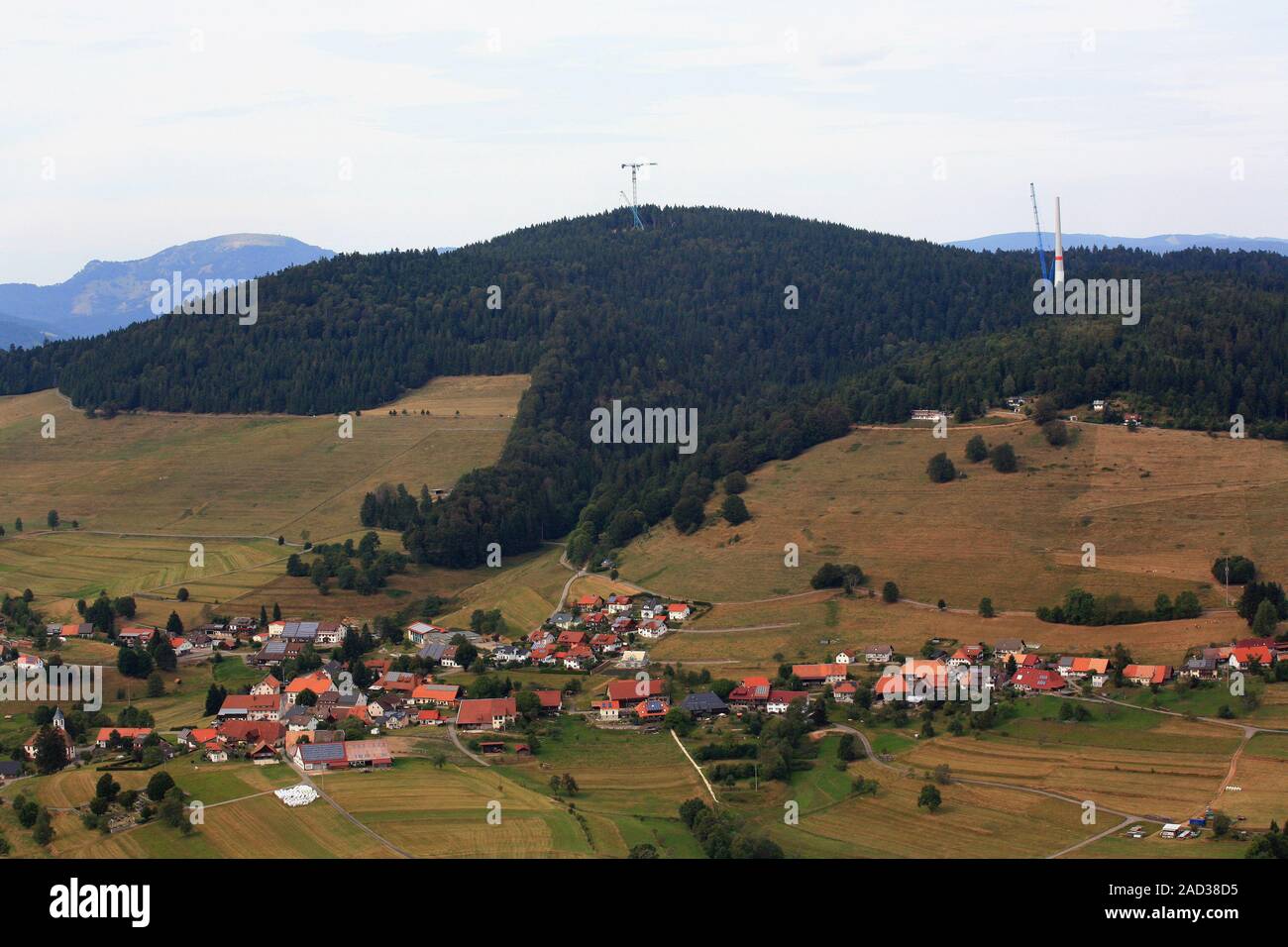 Wind farm on the Rohrkopf near Gersbach, a district of Schopfheim Stock Photo