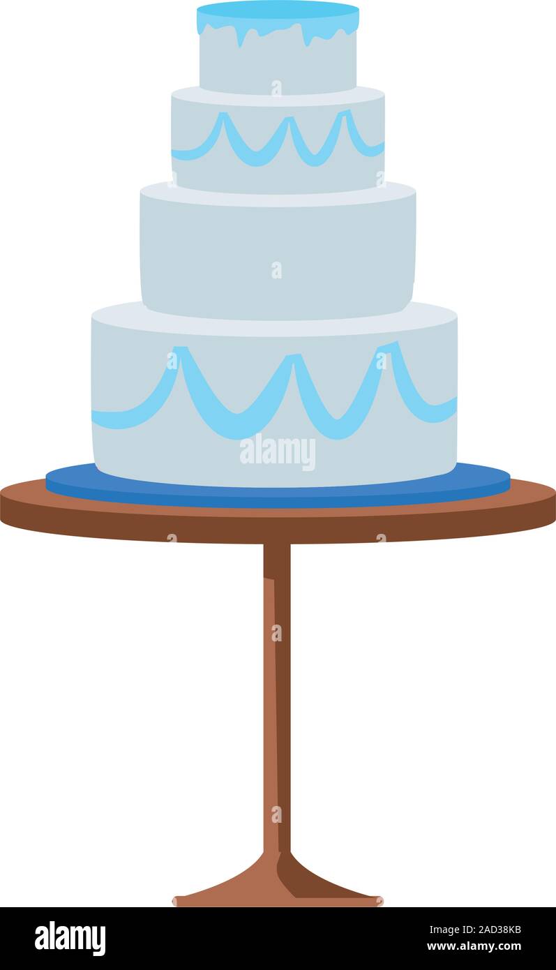 wedding cake on a table icon, flat design Stock Vector Image & Art - Alamy