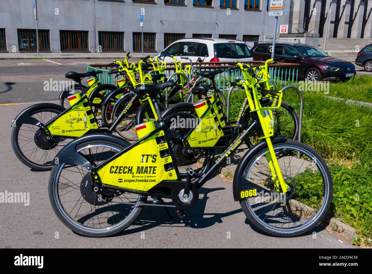 electric city bikes, Prague, Czech Republic Stock Photo - Alamy