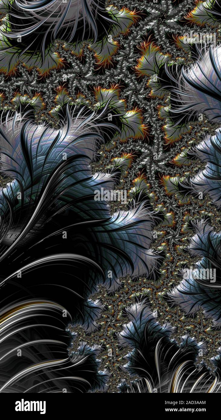 Artfully 3D rendering fractal, fanciful abstract illustration and ...