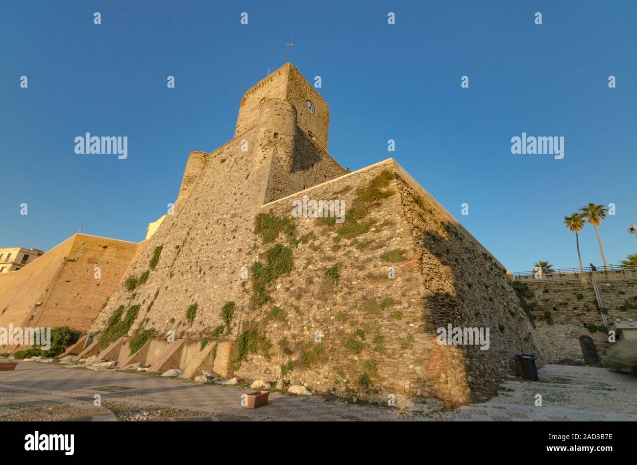 View of the main facade of the Swabian Castle in Termoli Stock Photo