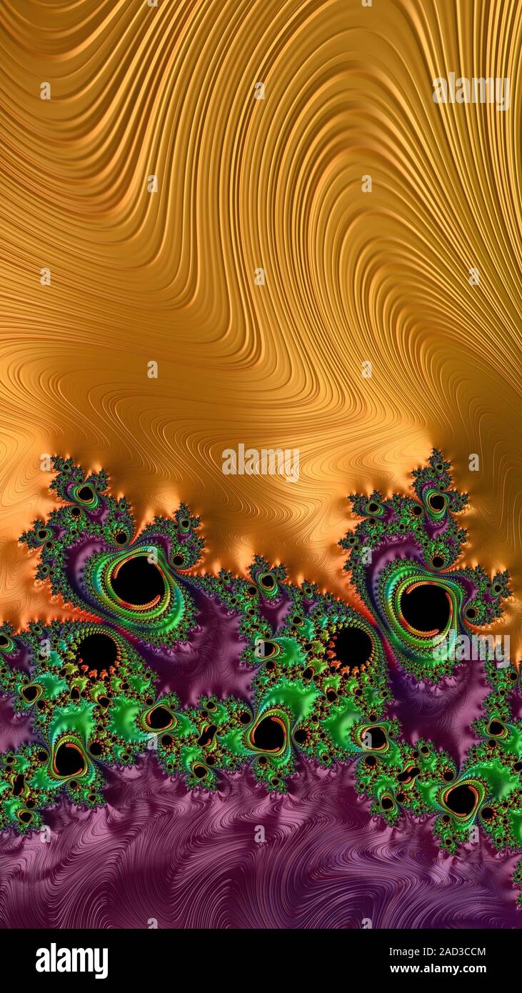 Artfully 3D rendering fractal, fanciful abstract illustration and ...