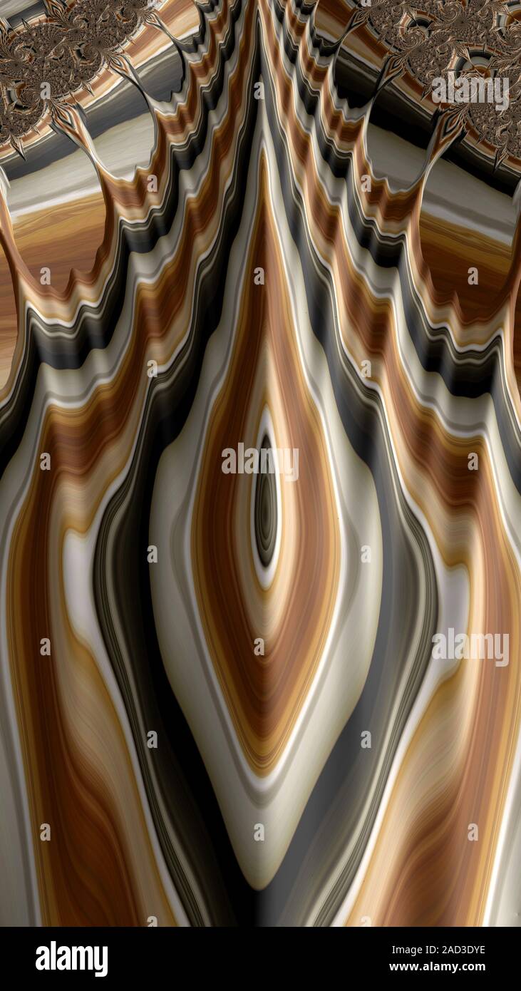 Artfully 3D rendering fractal, fanciful abstract illustration and ...