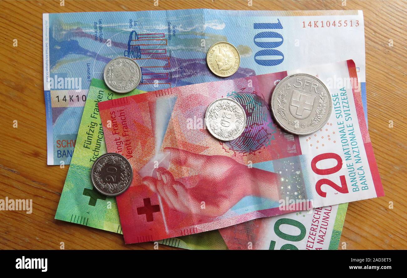 Geld, Franken, Schweiz Stock Photo