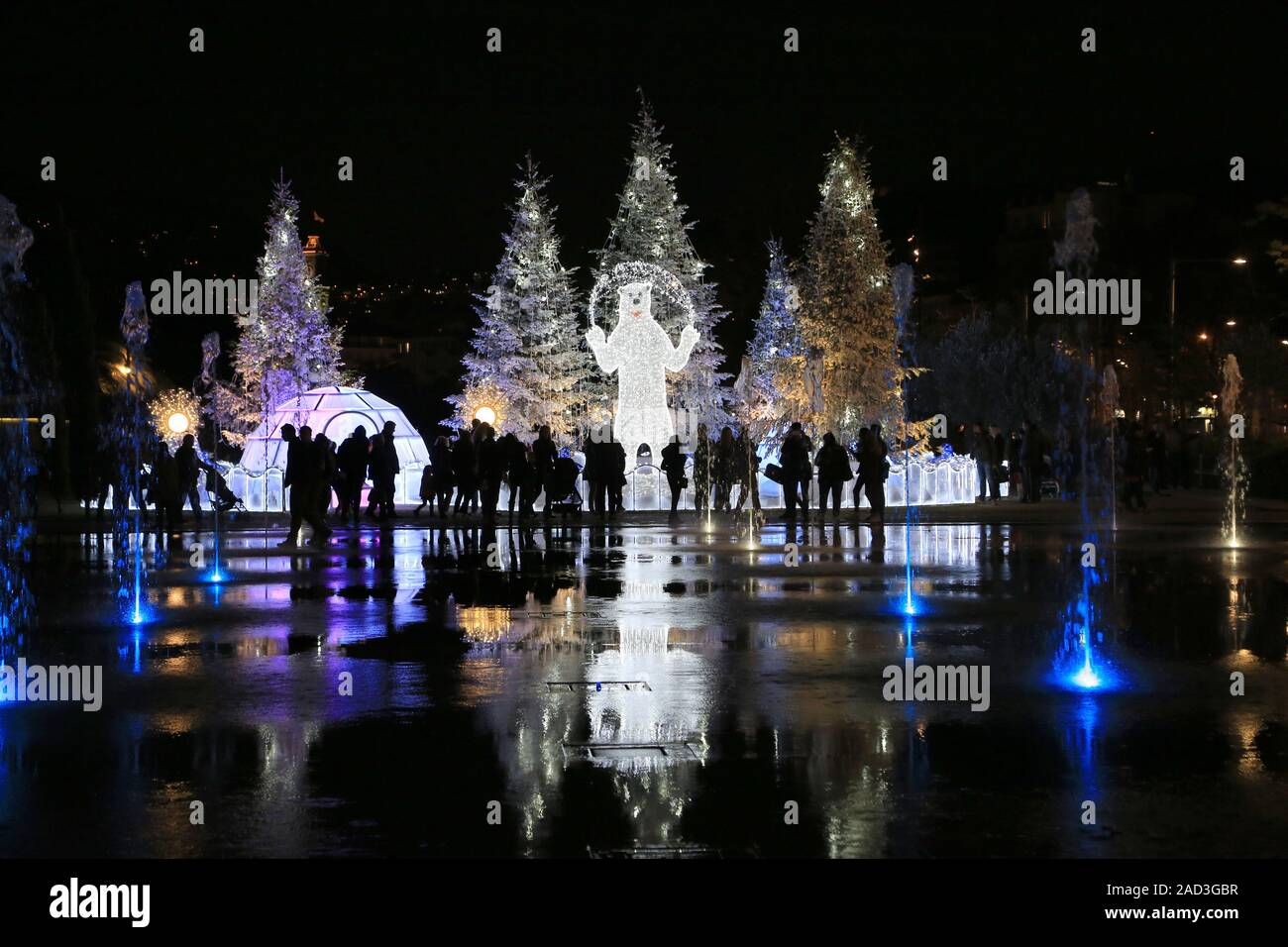 Nice, Christmas lights Stock Photo